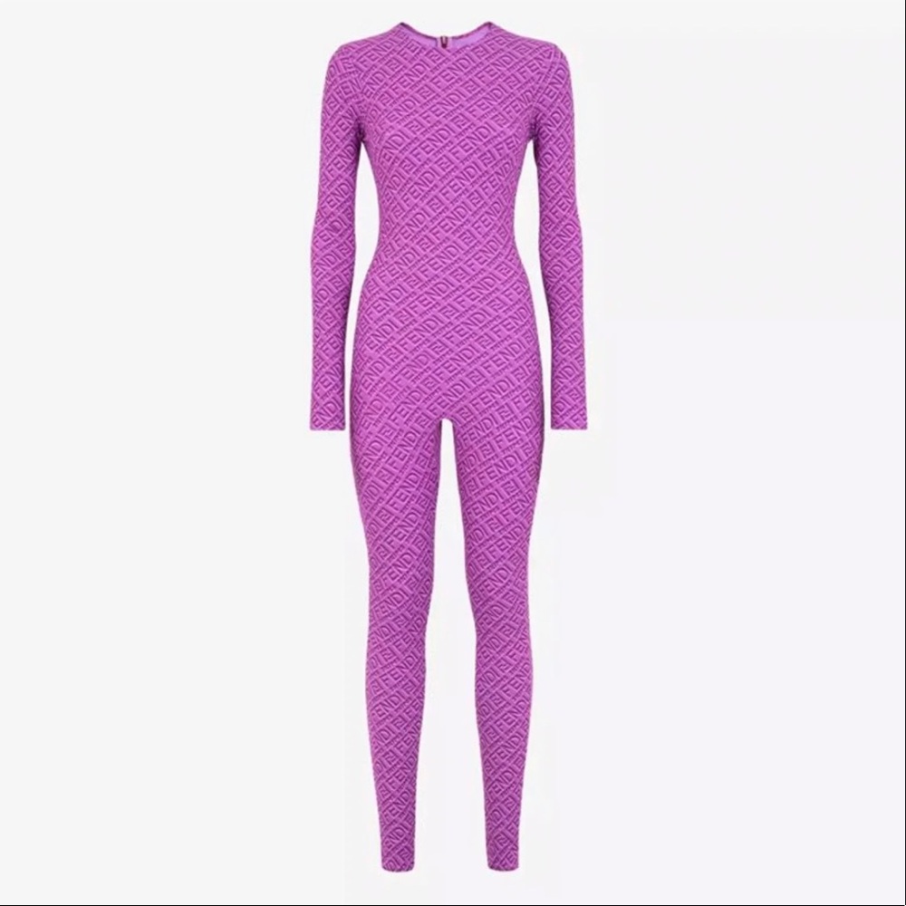 New Fendi x Skims Crew Neck Full Onesie Jumpsuit size Large (Limited Edition)